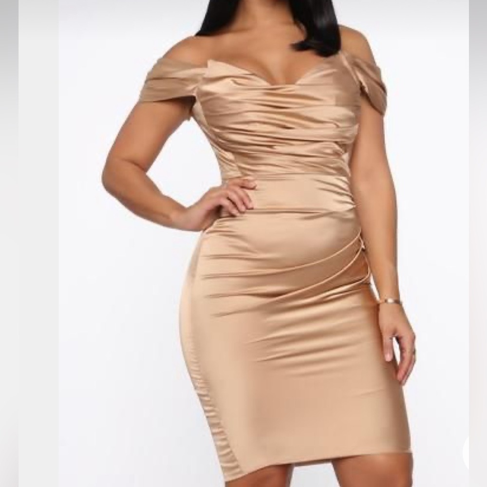 Off the shoulder midi dress